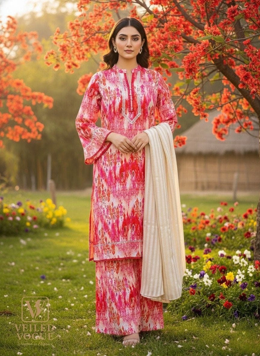 Boshonto Special 3 Piece Set with Pakistani Cut - Image 1