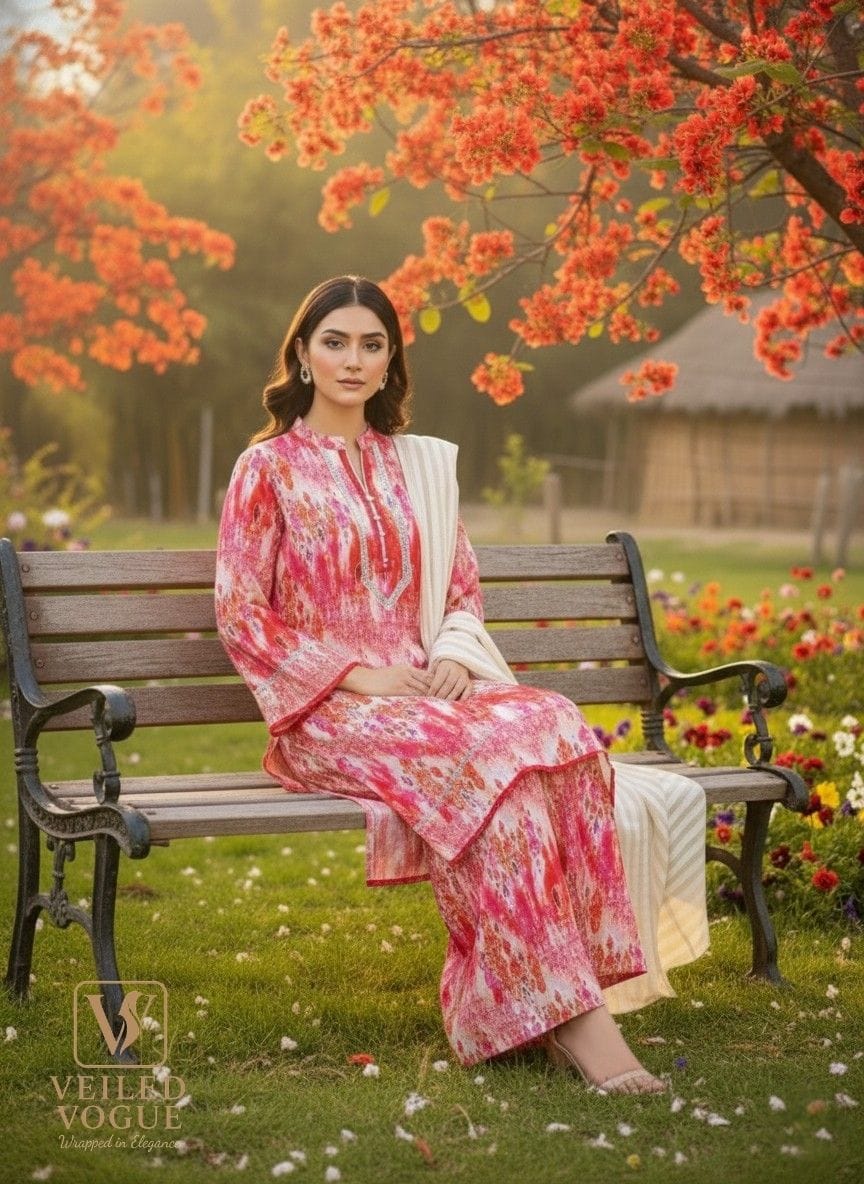 Boshonto Special 3 Piece Set with Pakistani Cut - Image 2