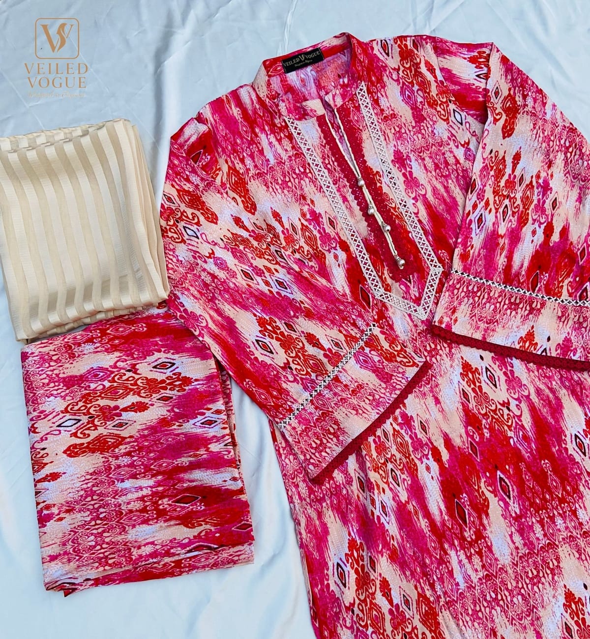 Boshonto Special 3 Piece Set with Pakistani Cut - Image 4