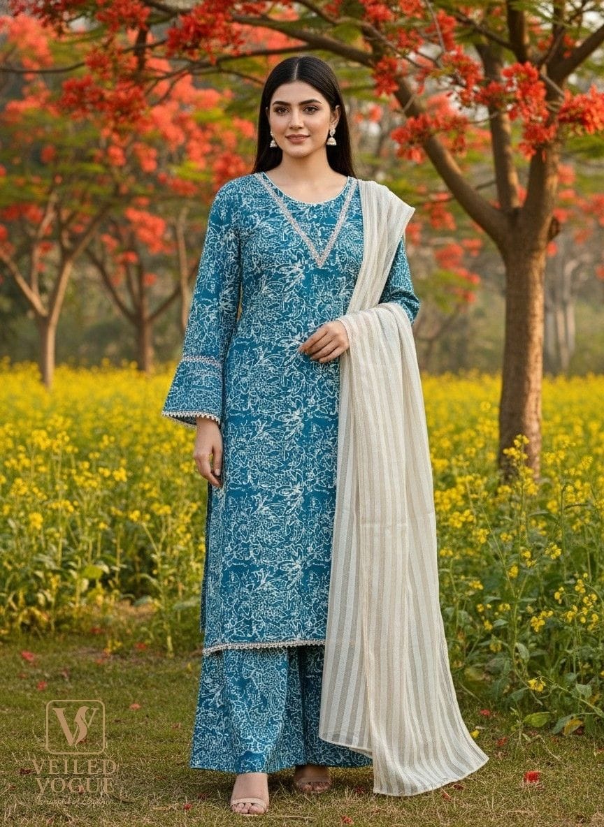 Falgun 3 piece collection with Pakistani Cut - Image 1