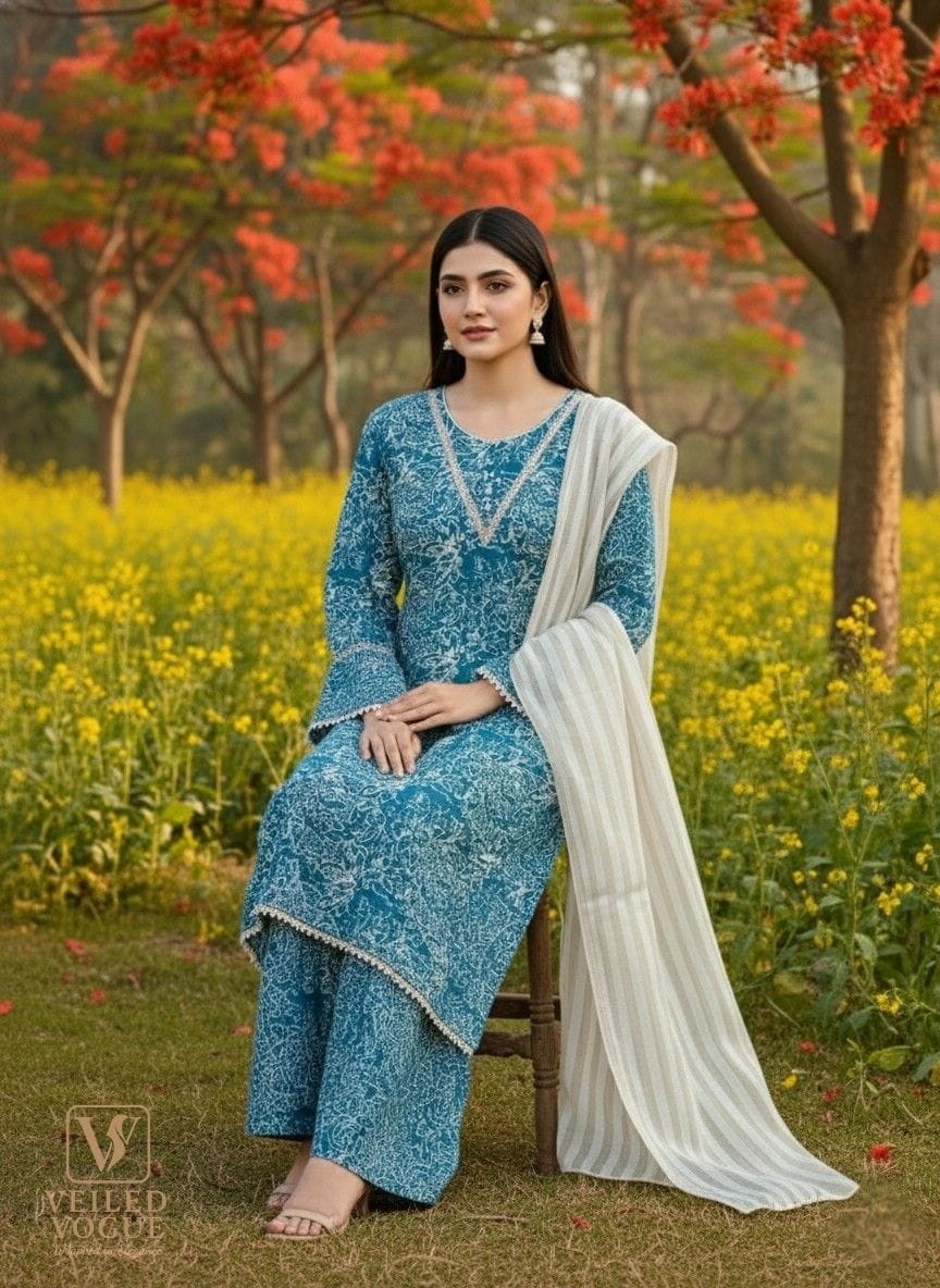 Falgun 3 piece collection with Pakistani Cut - Image 2