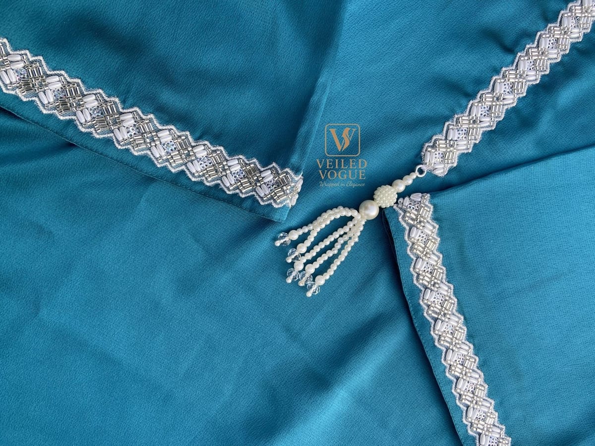 Torey Premium Royal Crepe Silk Pakistani Cut Karchupi Lace Work 3 pcs - Image 5