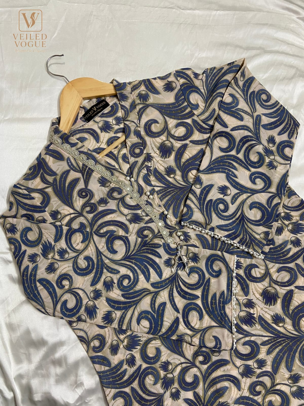 Straight Cut Kamiz Kurti with Kaftan Collar - Image 6