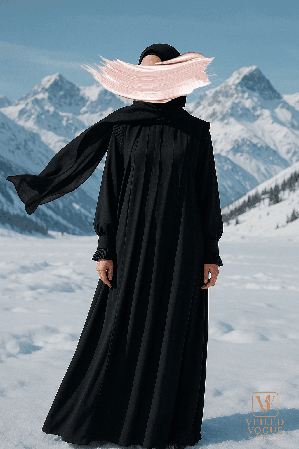 Black Designer Abaya - Image 1