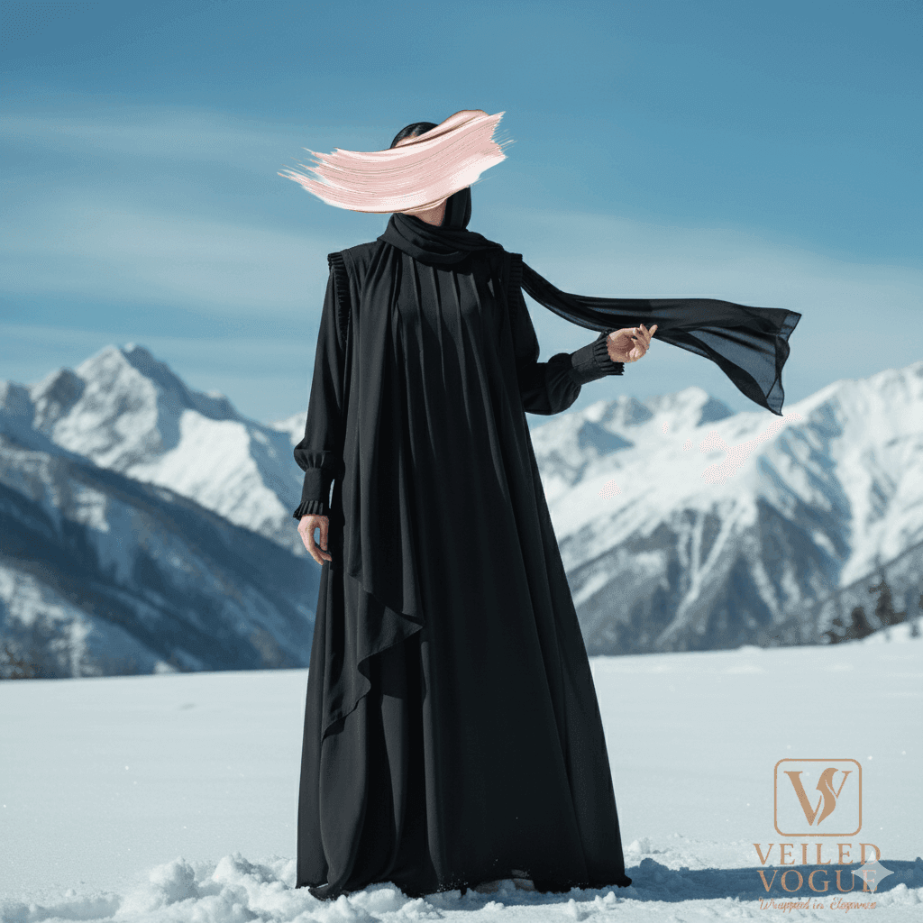 Black Designer Abaya - Image 3