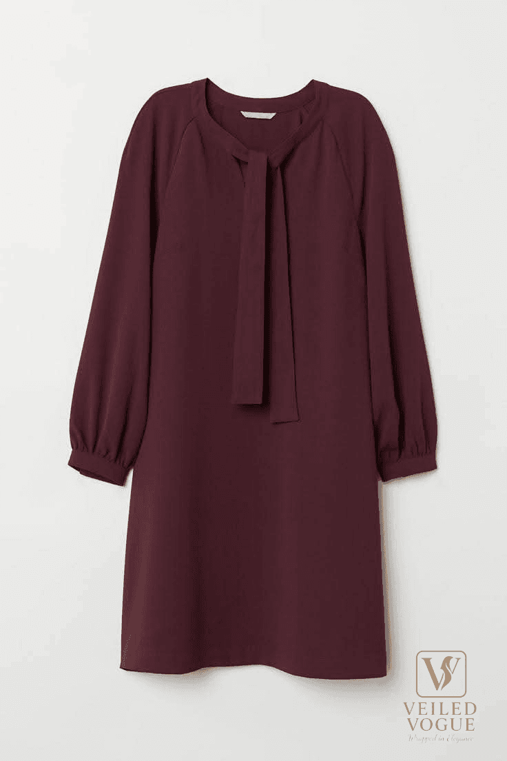Solid Maroon Cherry tie Co-Ord - Image 4
