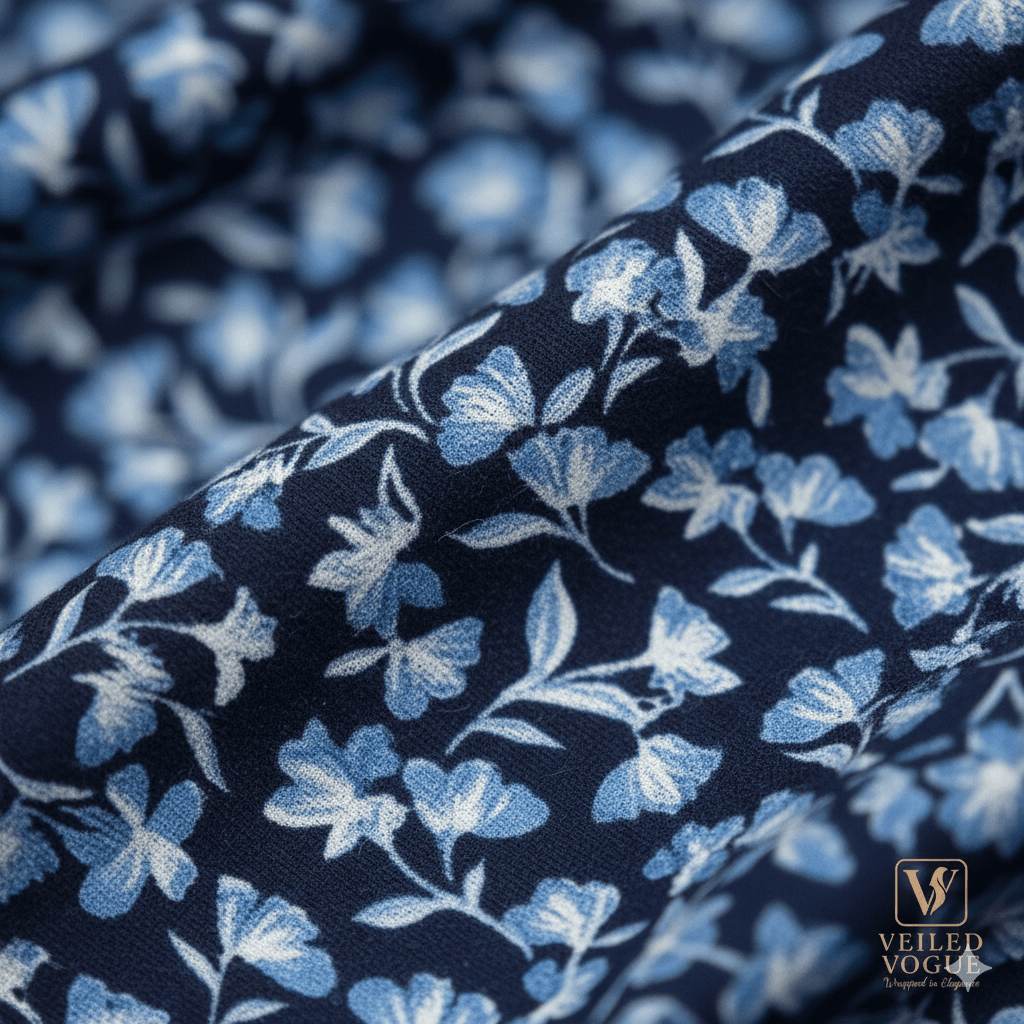 Blue Floral Kaftan by Veiled Vogue - Image 7