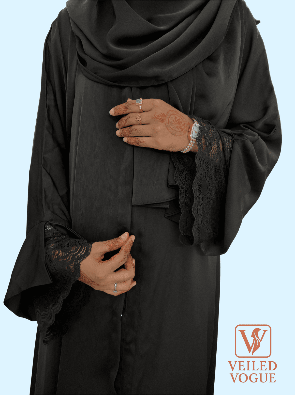 New arrived Dubai Cut Abaya Style Lace Designed Burqa - Image 4
