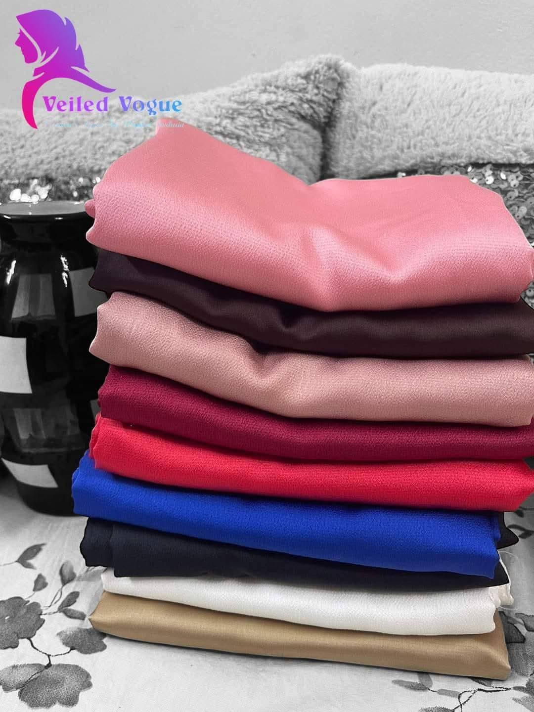 Gorgeous Crepe Silk Party Hijab - Image 1