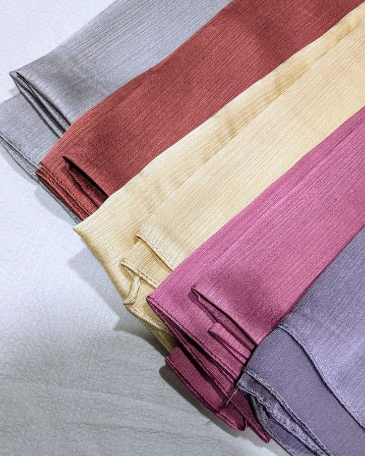 Shiny Shimmer Silk Hijab For Woman - Image 2