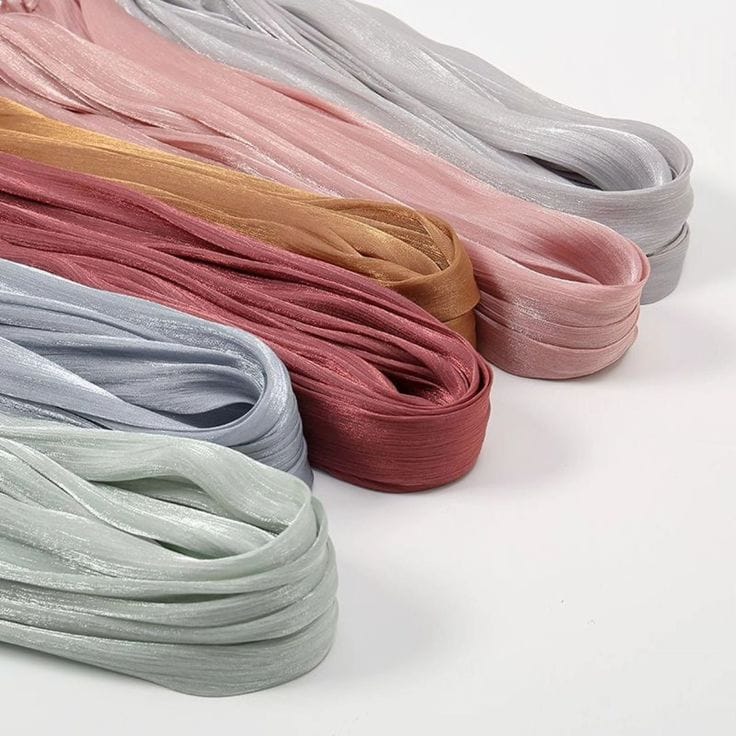 Luxurious & Shiny Organza Silk(Jimi Chu) Hijab - Image 2