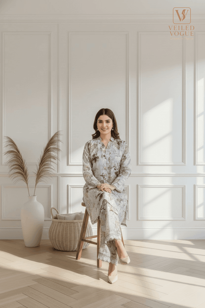 Soft Non Transparent georgette printed Co-Ord - Image 2
