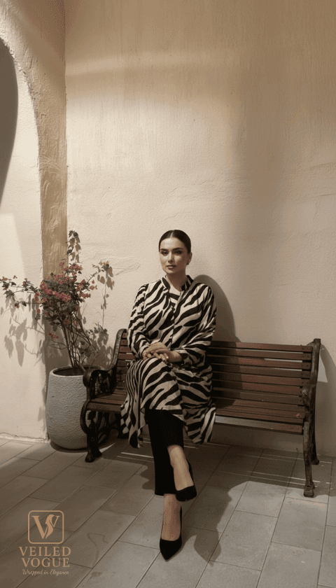 Tiger Print Soft Georgette 1 pcs Kurti - Image 3