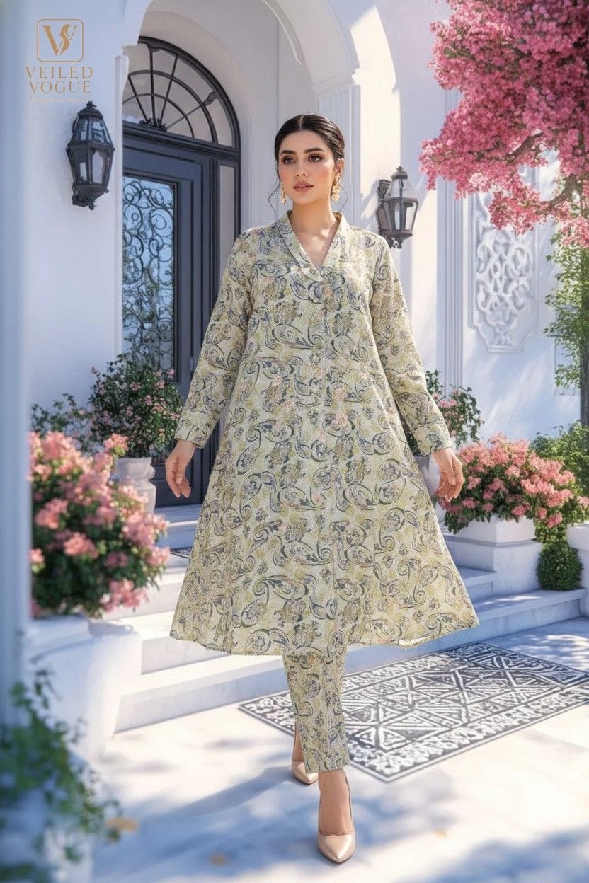 Lemon Kolka Printed Design Co-Ord Set - Image 1