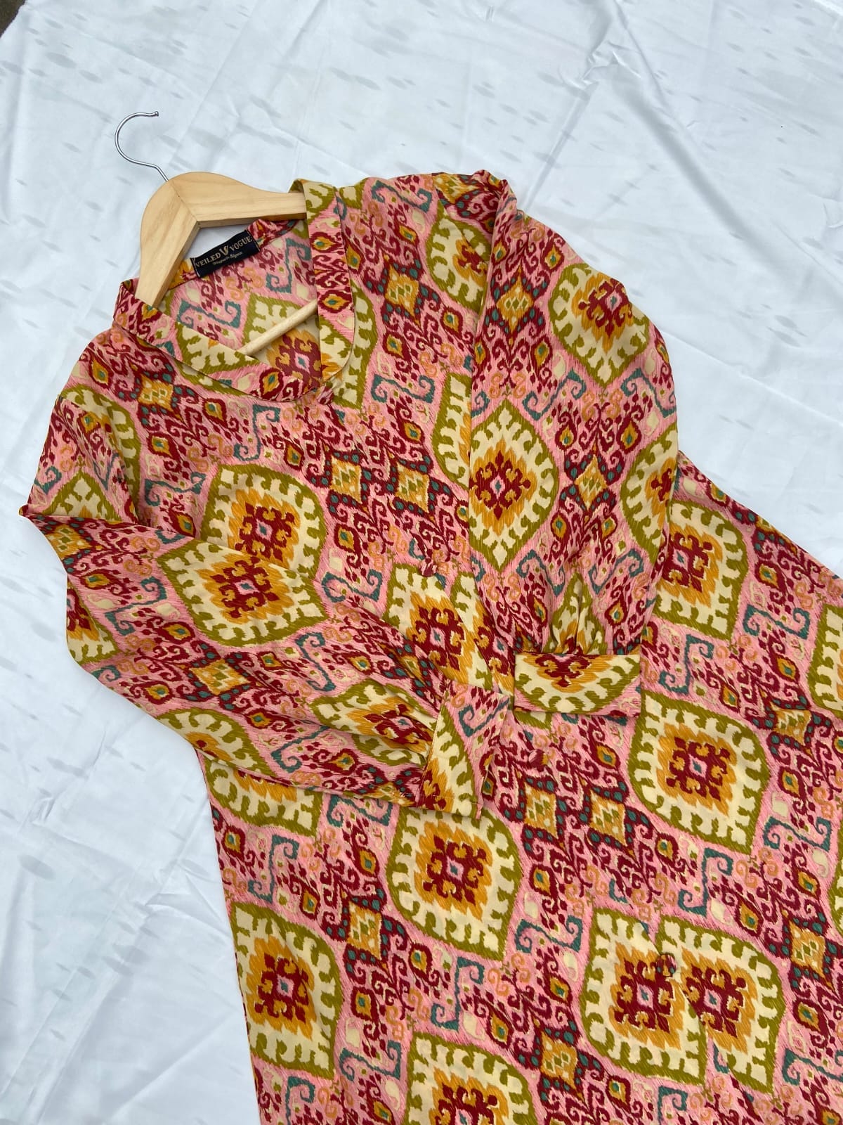 Long Shirt with Folded Collar - Image 4