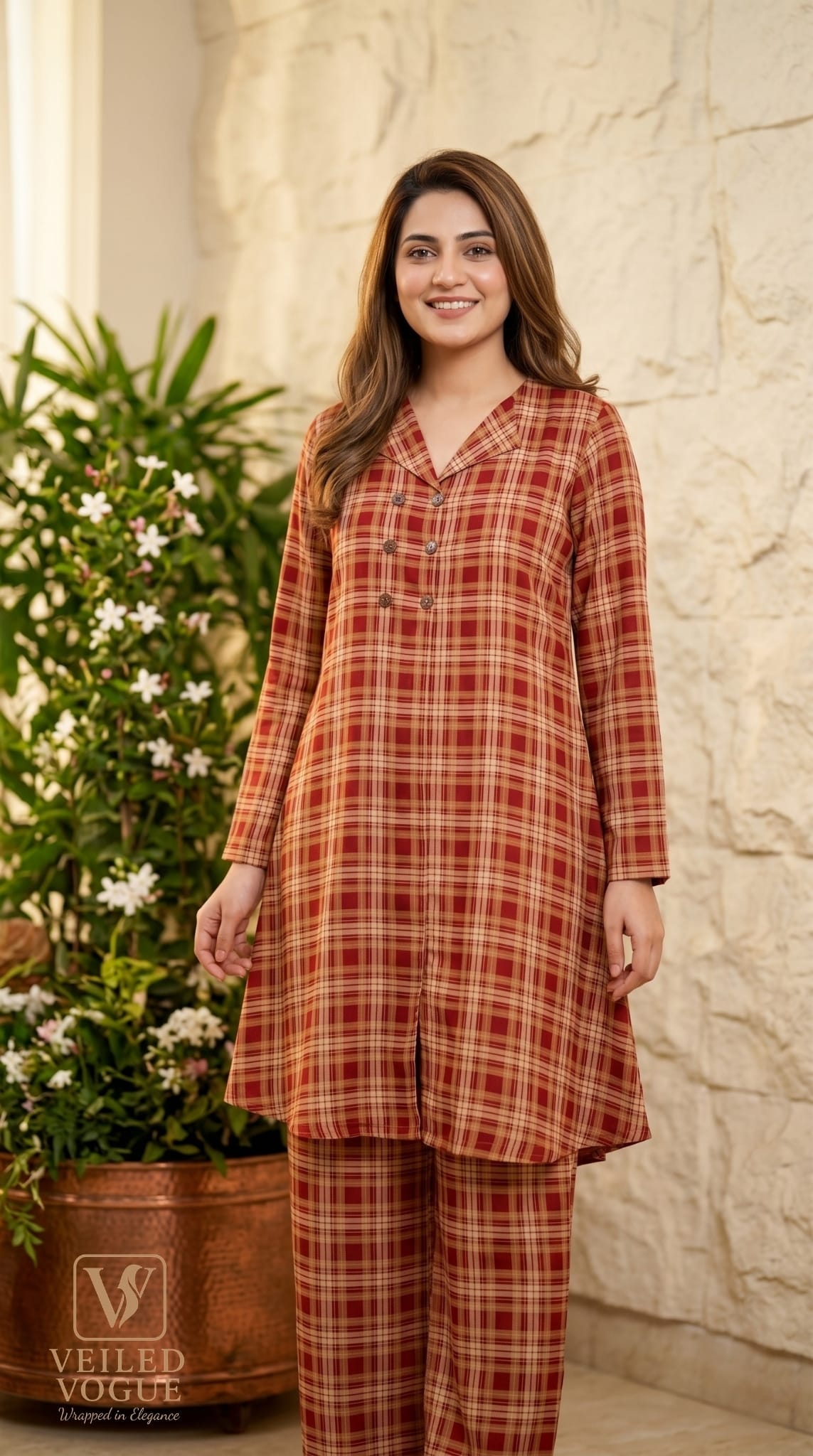 Co-Ord Set with Coat Collar - Image 2