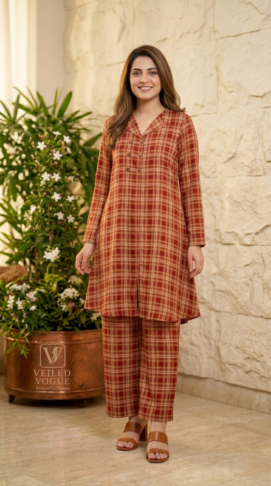 Co-Ord Set with Coat Collar