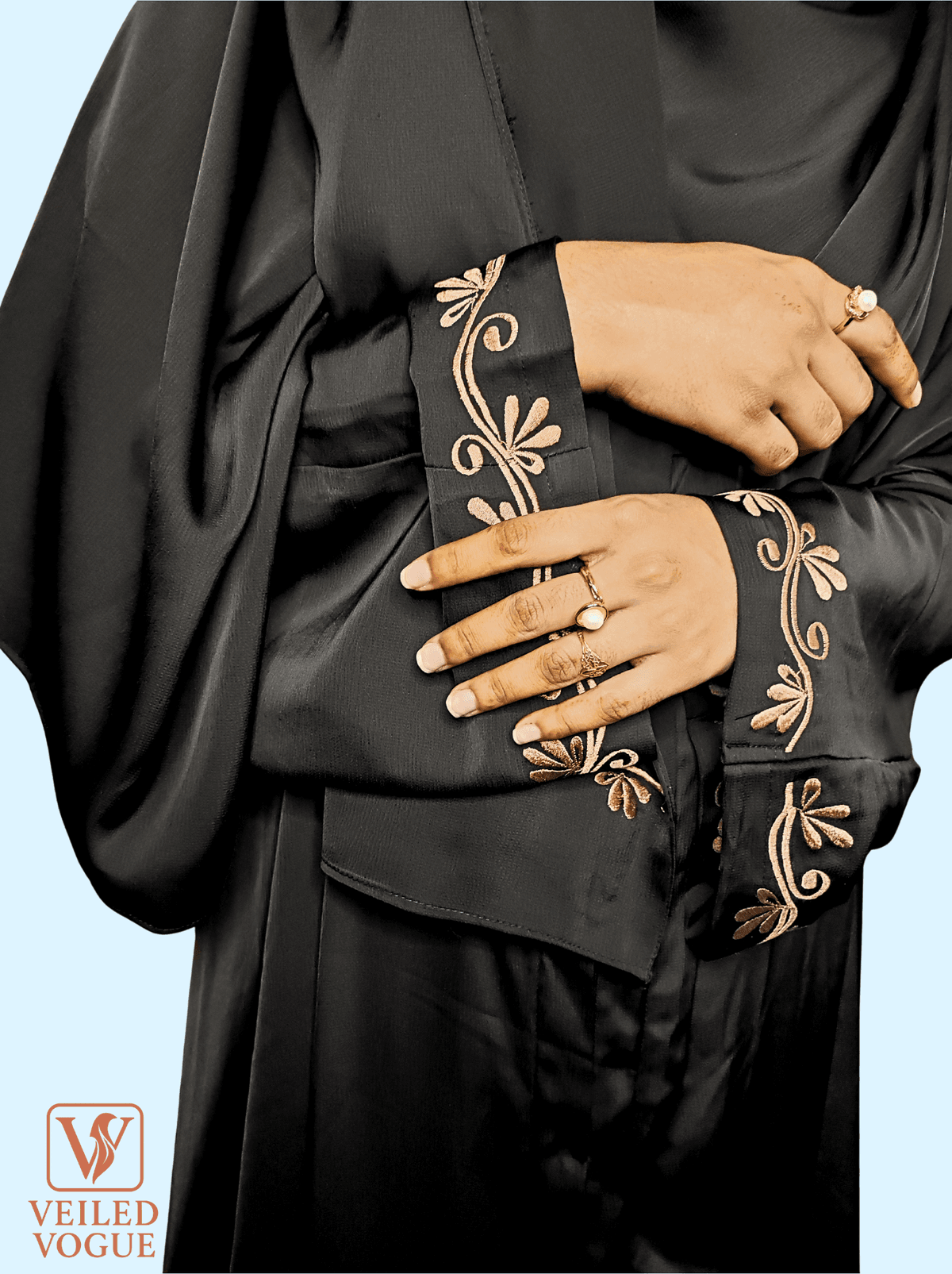 New Arrived Elegant Saffron Fabric Embroidery Dubai Aabaya - Image 5