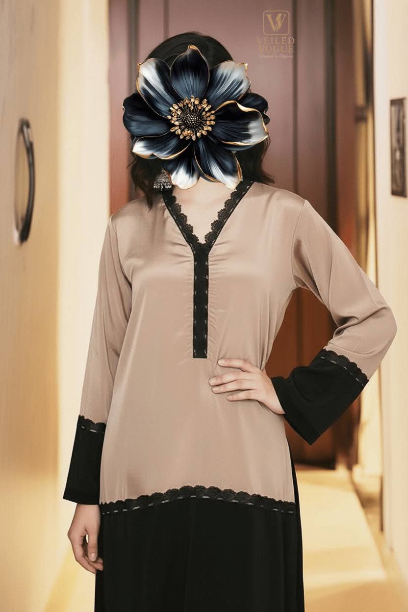 Lace Work 2 Part Co-Ord Set with Saffron Silk Fabric - Image 3