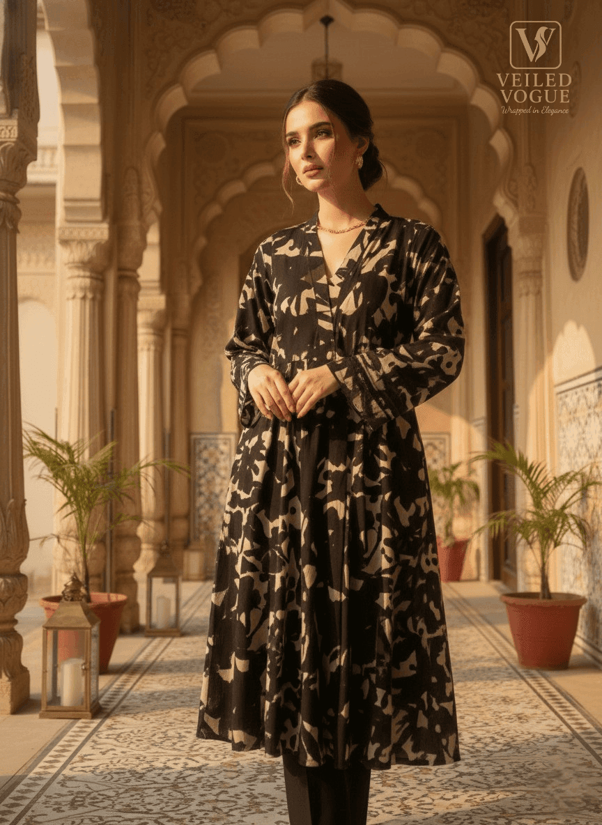 Short Length Anarkoli with Tassel and Lace Work - Image 3