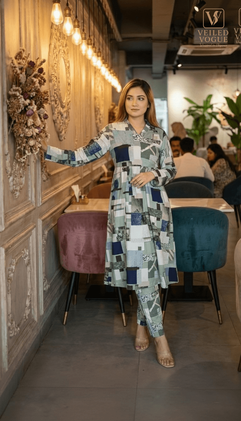 Colourful Box Printed Co-Ord Set - Image 2