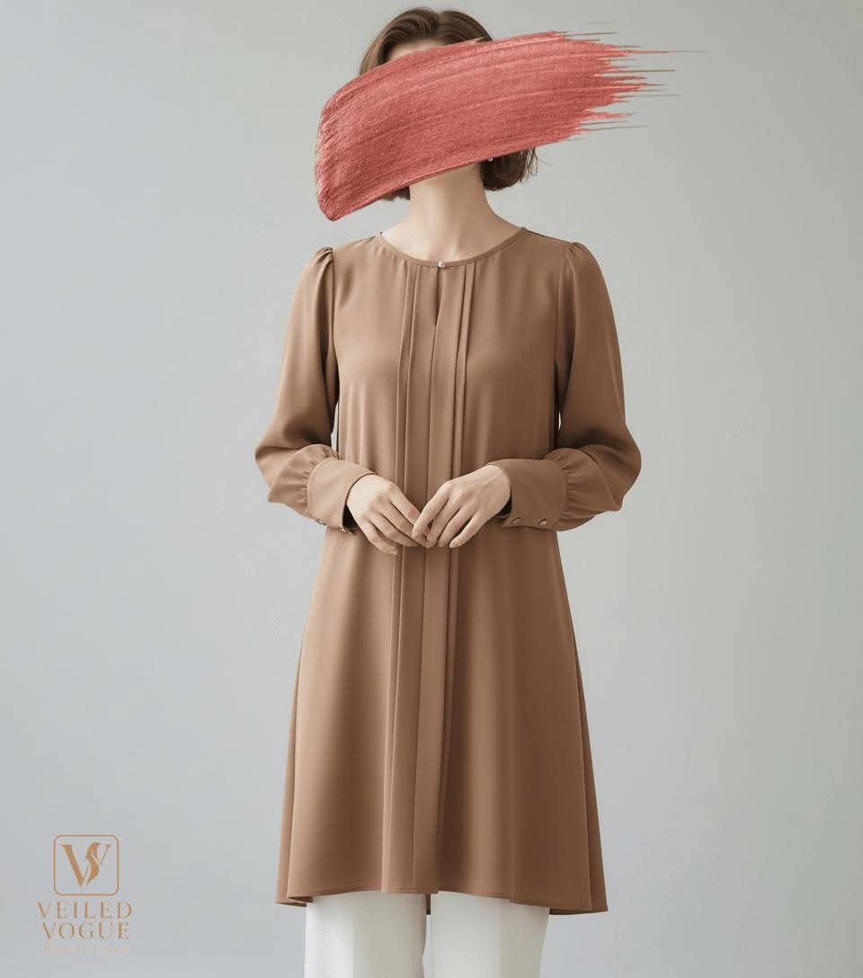 Brown Designer Kurti - Image 1