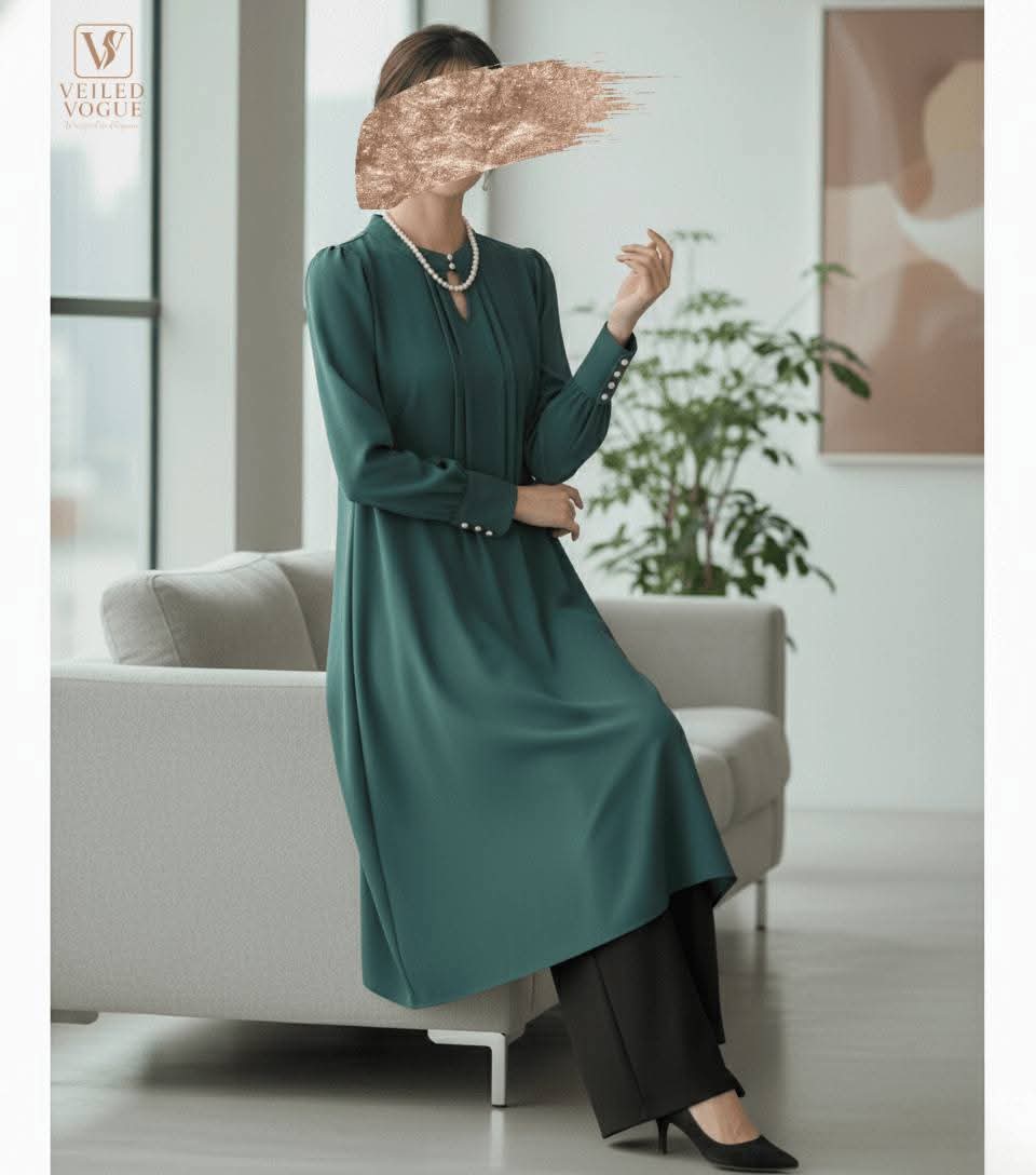 Sea Green Designer Kurti - Image 1