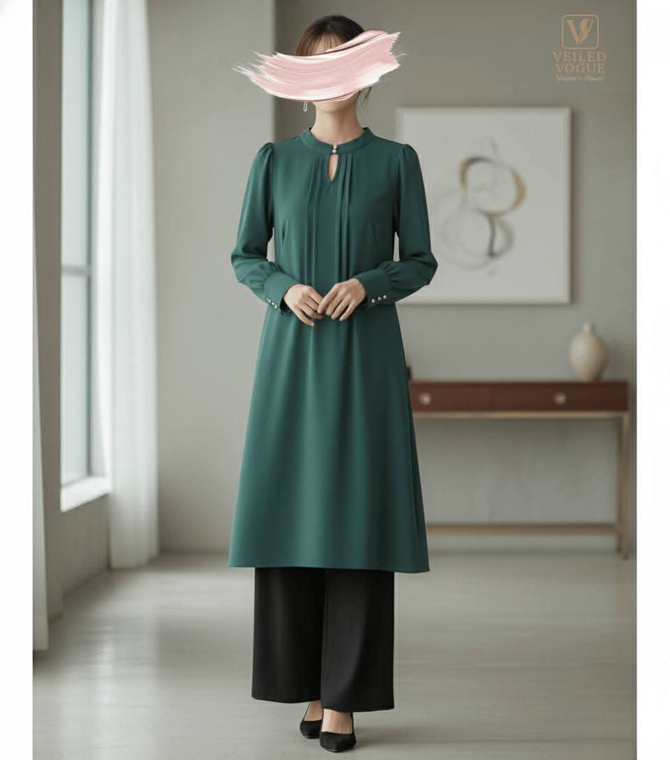 Sea Green Designer Kurti - Image 5